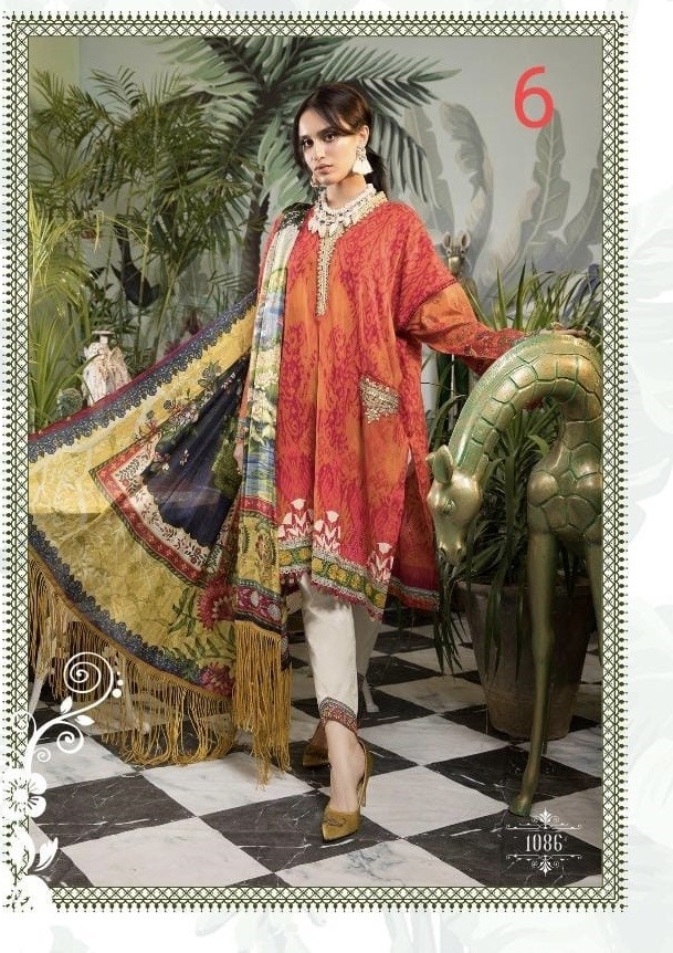 DEEPSY SUITS MARIYA B M-PRINT 1086 PAKISTANI SUITS BEST PRICE DEALER