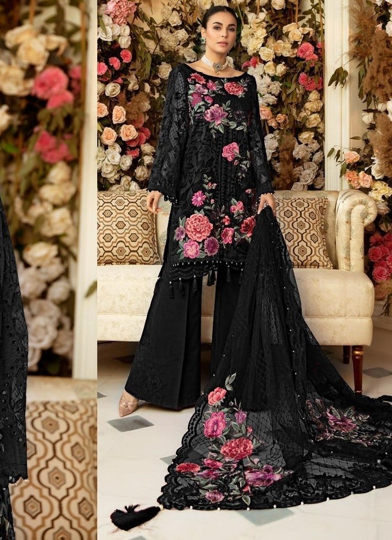 FEPIC ROSEMEEN 91001 B PAKISTANI SALWAR KAMEZ NET EMBROIDERED