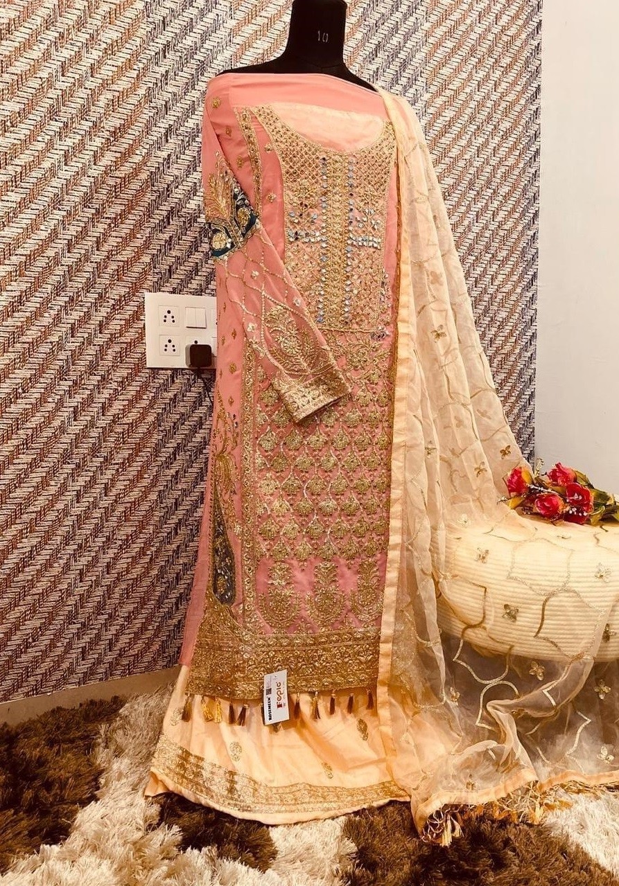 FEPIC ROSEMEEN C-1047 ORGANZA EMBROIDERED PAKISTANI SALWAR KAMEZ