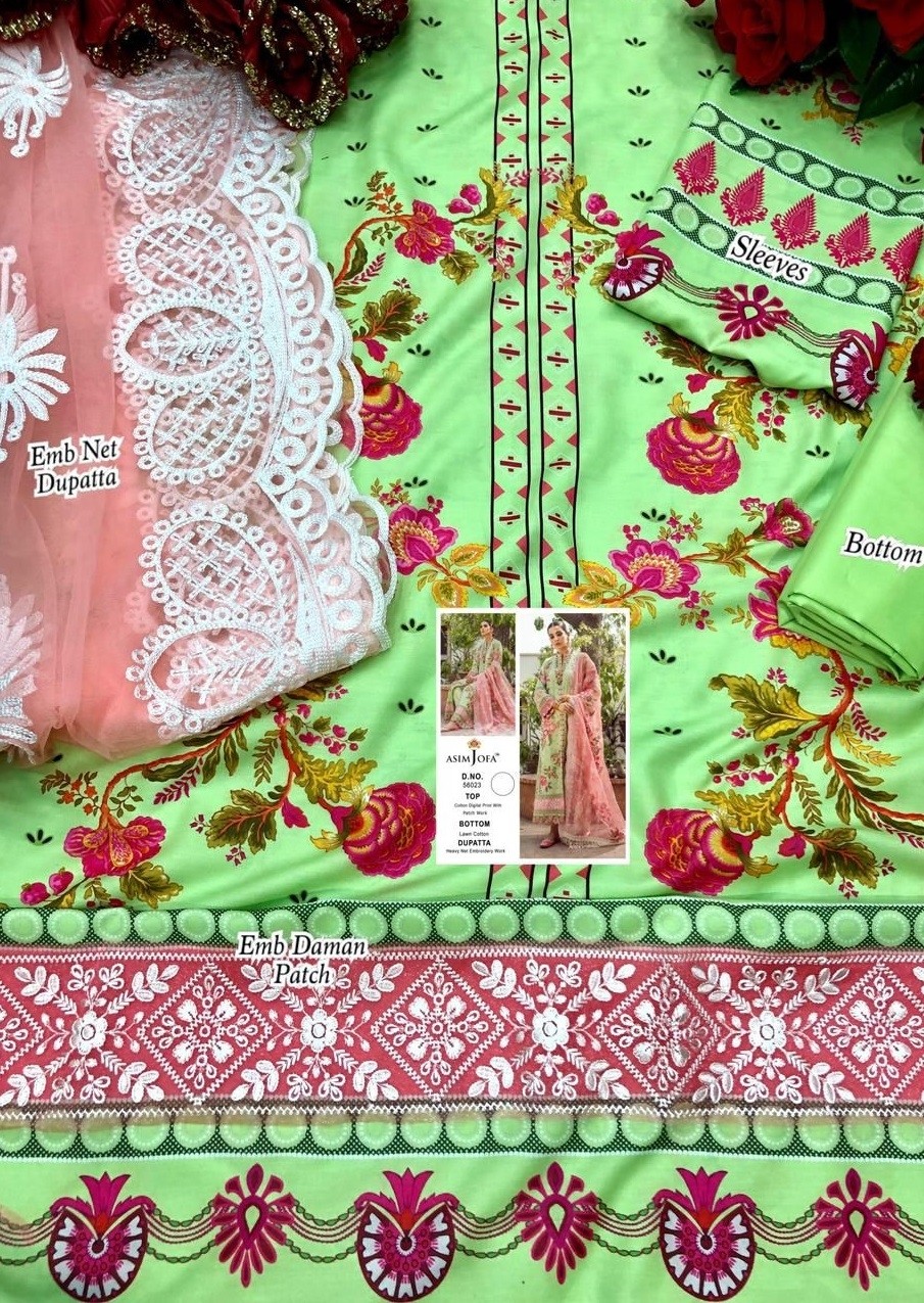 455-456 Taj Creations Cotton Pakistani Patch Work Suits – Kavya Style Plus