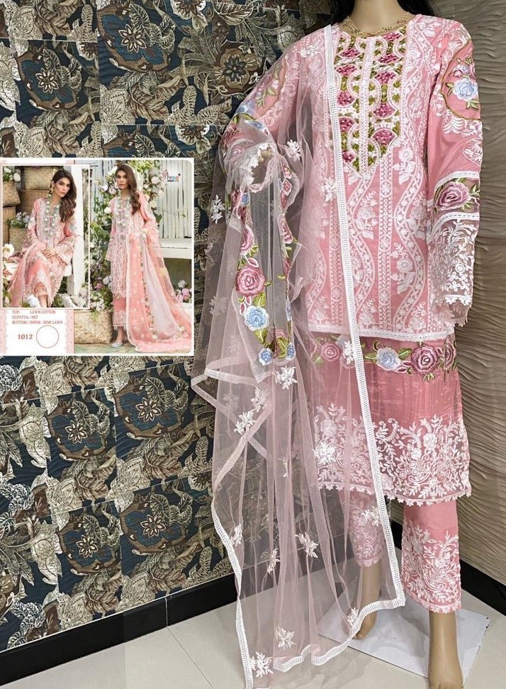 SHREE FABS CRIMSON PREMIUM LAWN COLLECTION VOL-2 1012 PAKISTANI SUITS BEST PRICE