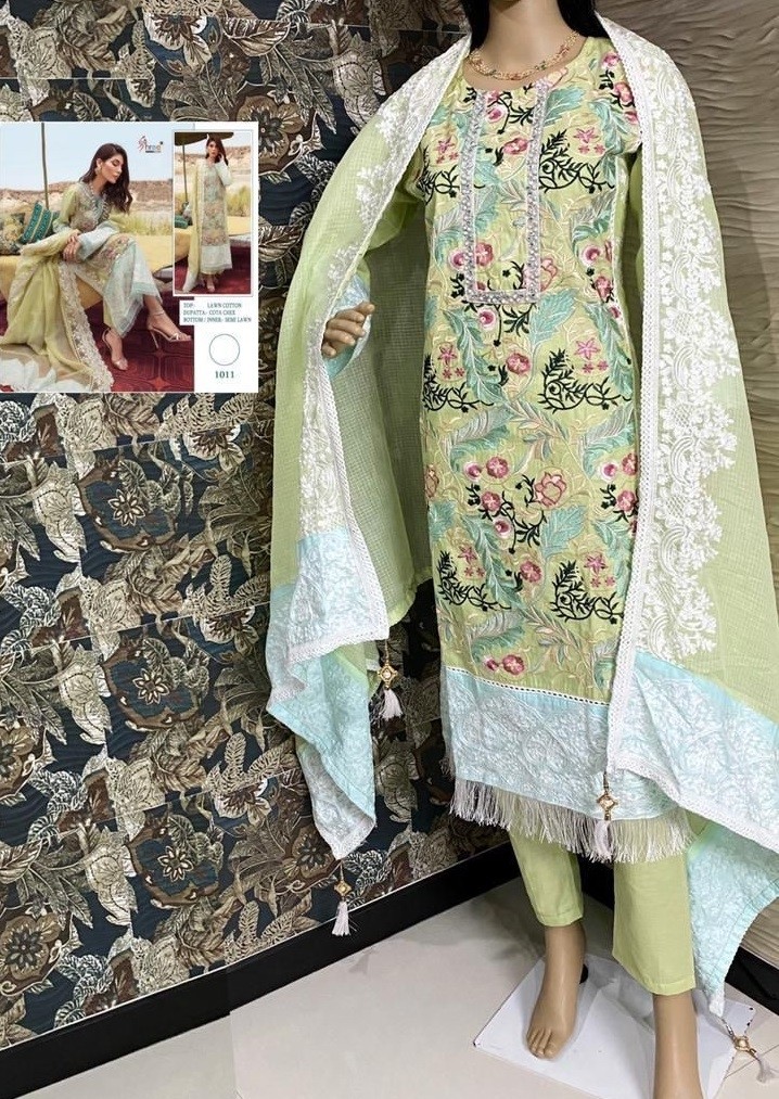SHREE FABS CRIMSON PREMIUM LAWN COLLECTION VOL-2 1011 PAKISTANI SUITS BEST PRICE