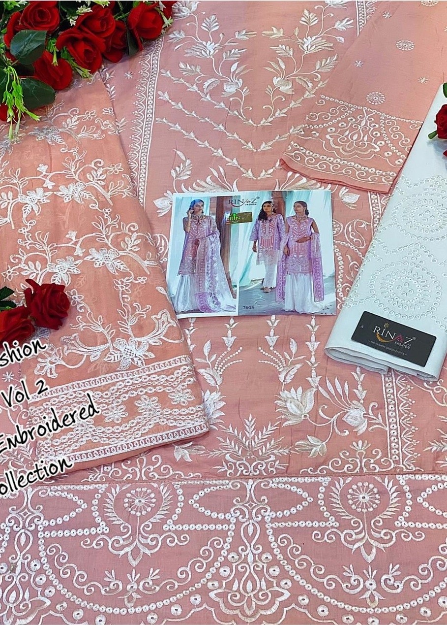 RINAZ FASHION NUREH LUXURY LAWN EXCLUSIVE 7604 PAKISTANI SUITS SALLING ONLINE