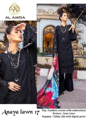 AL AMRA  ANAYA LAWN CHIKANKARI VOL-2 17 LATEST CATALOGUE SURAT