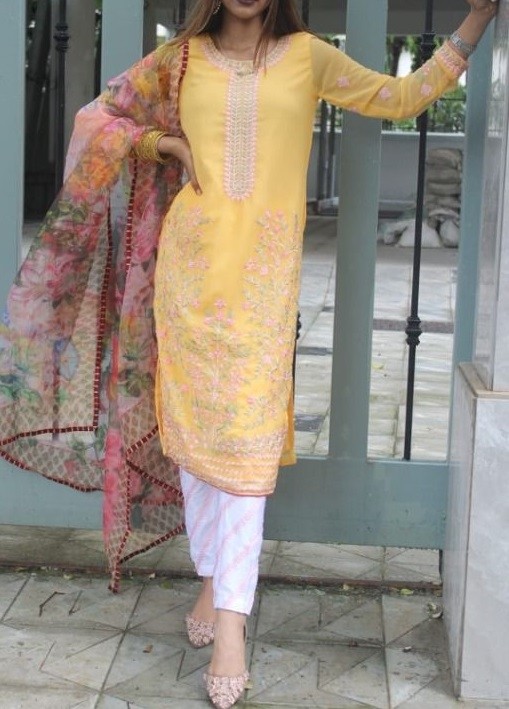 SIFONA HUSSAIN REHAR 1908 FAUX GEORGETTE DEALER SINGALE