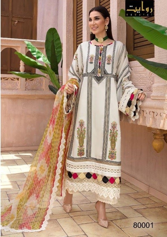 RAWAYAT CRIMSON VOL-3 80001 PAKISTANI SUITS BY ONLINE SUPPLIER