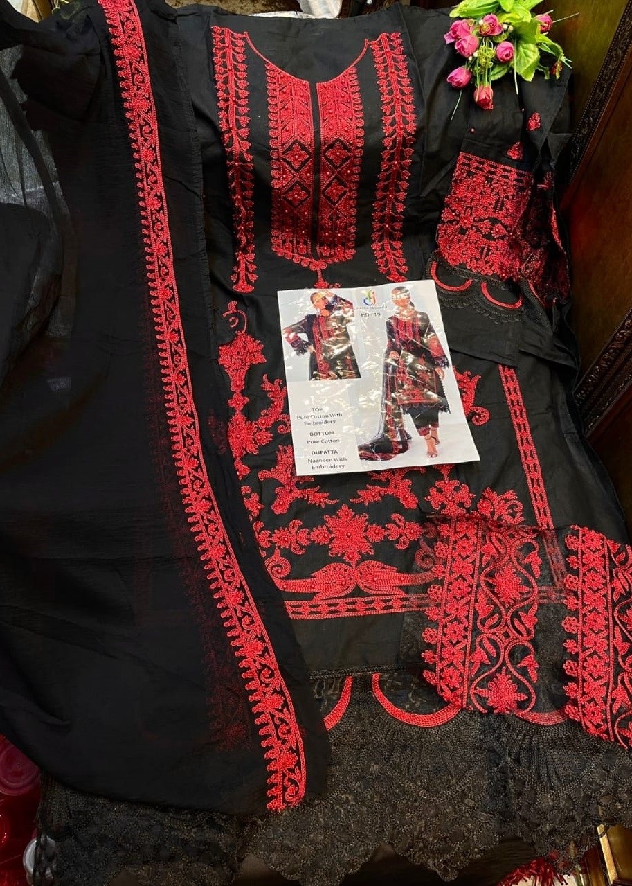 HAZRA DESIGNER HD-19 HEAVY EMBROIDERY WHOLESALER