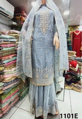 KHUSH FASHION 1101 E PLAZZO FULL STEACHED SHUBHAM WHOLESALER DEALER