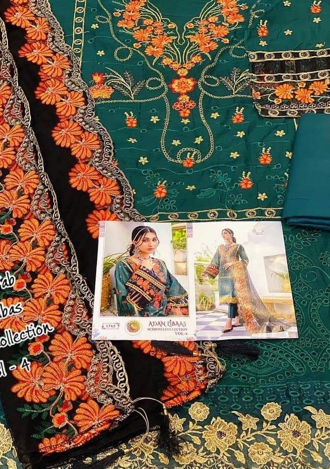 SHREE FABS ADAN LIBAAS SCHIFFLI COLLECTION VOL-4 1743 MANUFACTURER