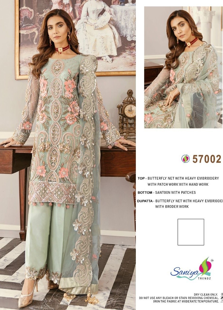 SANIYA TRENDZ 57002 PAKISTANI SALWAR KAMEZ MANUFACTURE