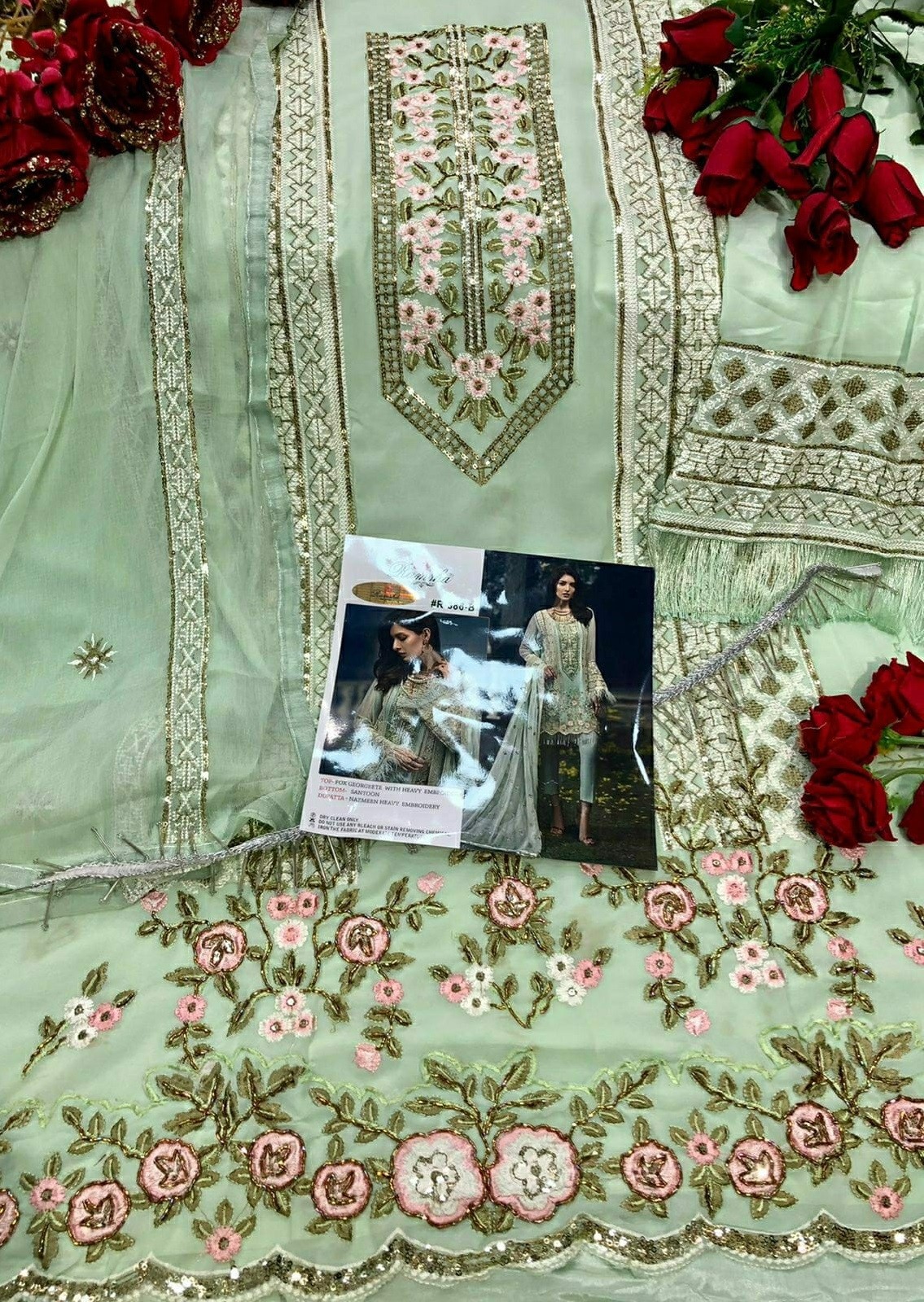 RAMSHA R-386 B WHOLESALER PAKISTANI SUITS SURAT