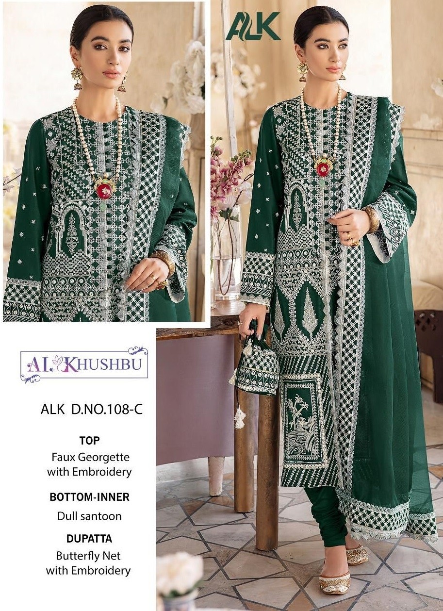 AL KHUSHBU ALK D-108 C HEAVY EMBROIDERED WHOLESALE