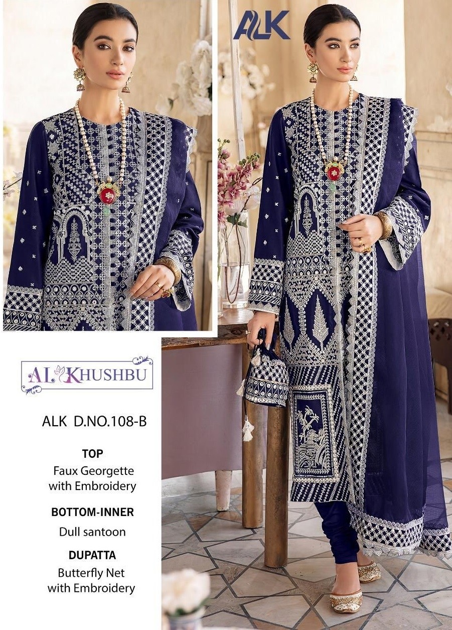 AL KHUSHBU ALK D-108 B HEAVY EMBROIDERED WHOLESALE