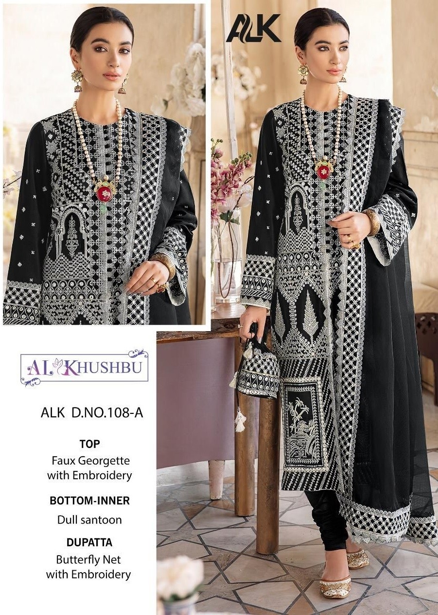 AL KHUSHBU ALK D-108 A HEAVY EMBROIDERED WHOLESALE