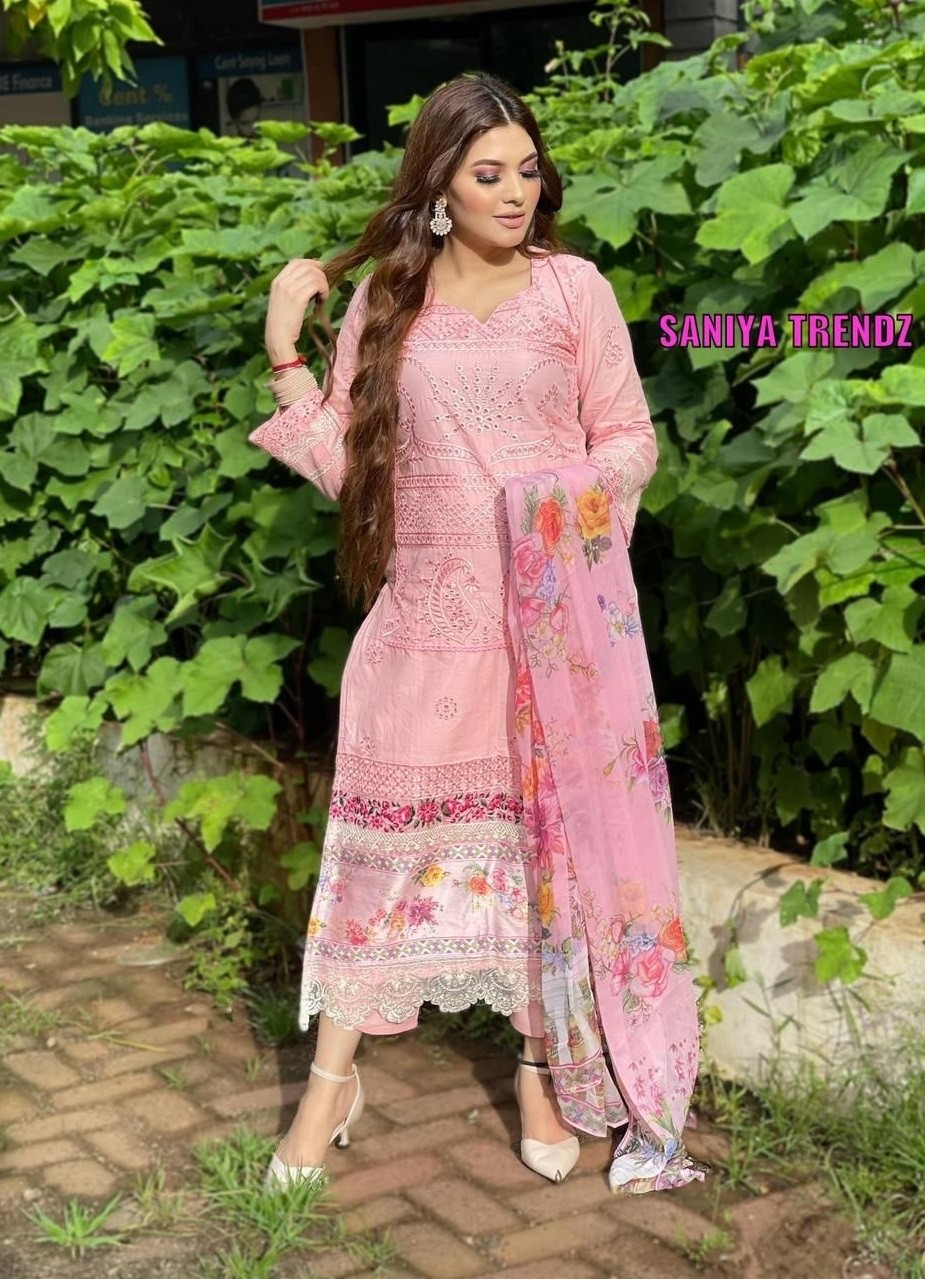 SANIYA TRENDZ NOOR CHIKANKARI NX VOL 1 503 LATEST SALWAR KAMEZ MANUFACTURER