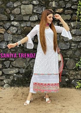 SANIYA TRENDZ NOOR CHIKANKARI NX VOL 1 502 LATEST SALWAR KAMEZ MANUFACTURER