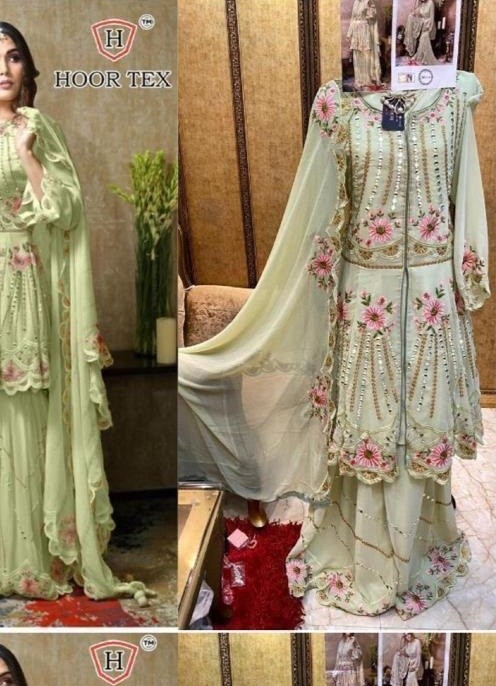 HOOR TEX NAFIZA COLOR GOLD VOL 15 16011A TO 16011D BEST PAKISTANI SUITS WHOLESALE