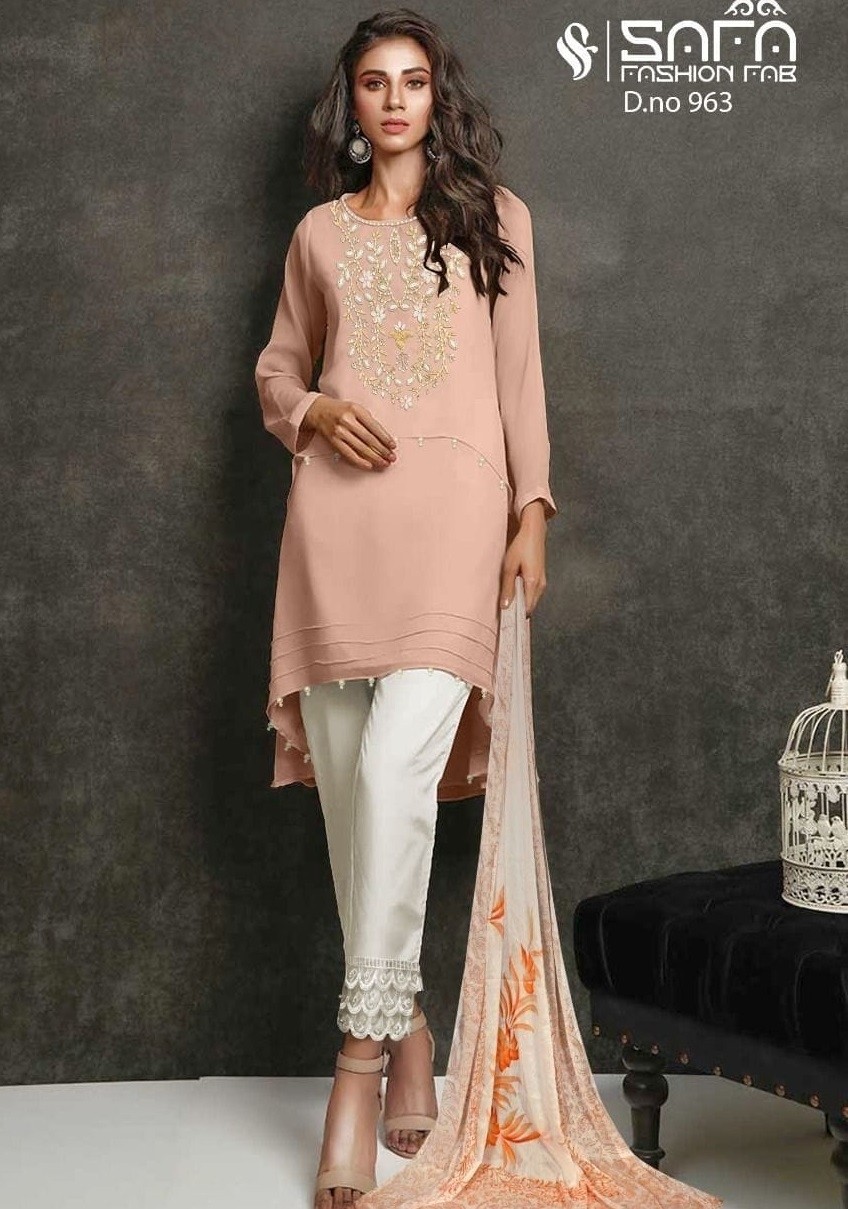 SAFA FASHION FAB 963 ORANGE KURTIS SINGALE DEALER