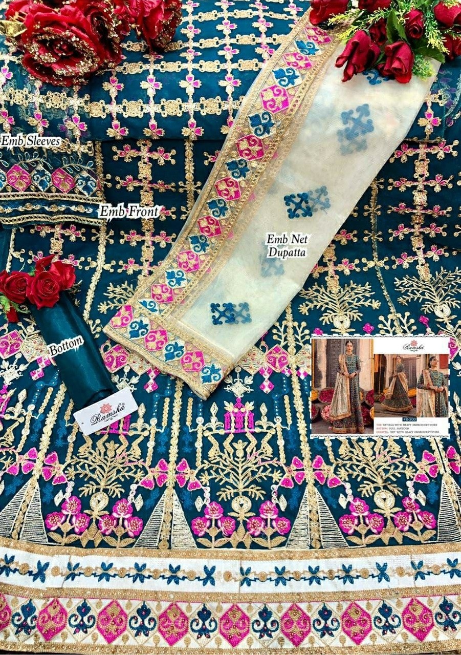 RAMSHA R 300 PAKISTANI SUITS WHOLESALER ONLINE