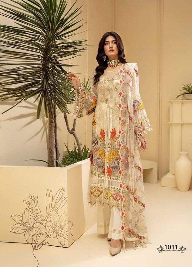 SANIYA TRENDZ BLOCKBUSTER VOL 1 1011 PAKISTANI SUITS MANUFACTURER