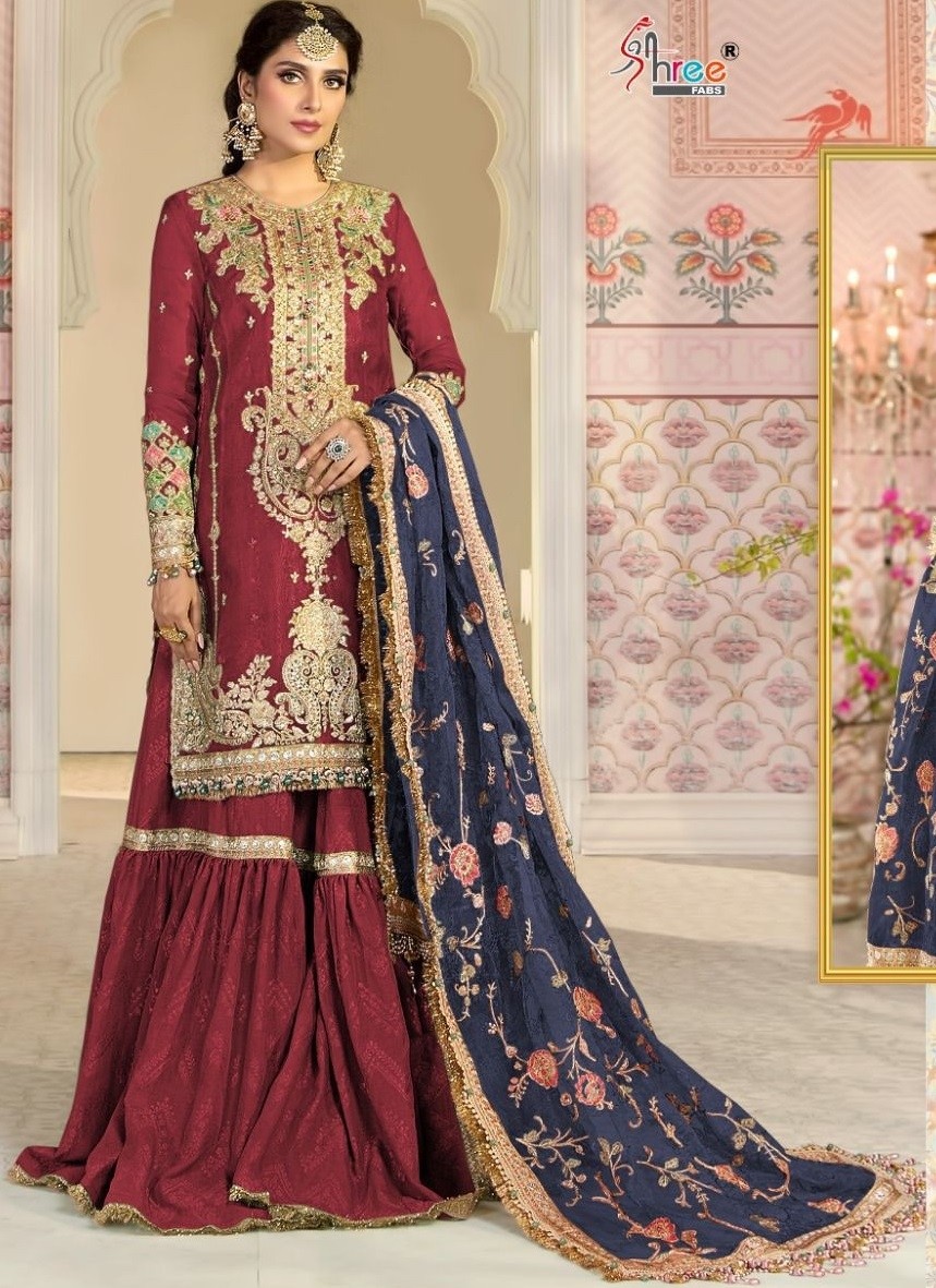 SHREE FABS MBROIDERED MARIYA B VOL 14 S 438 B PAKISTANI SUITS MANUFACTURER