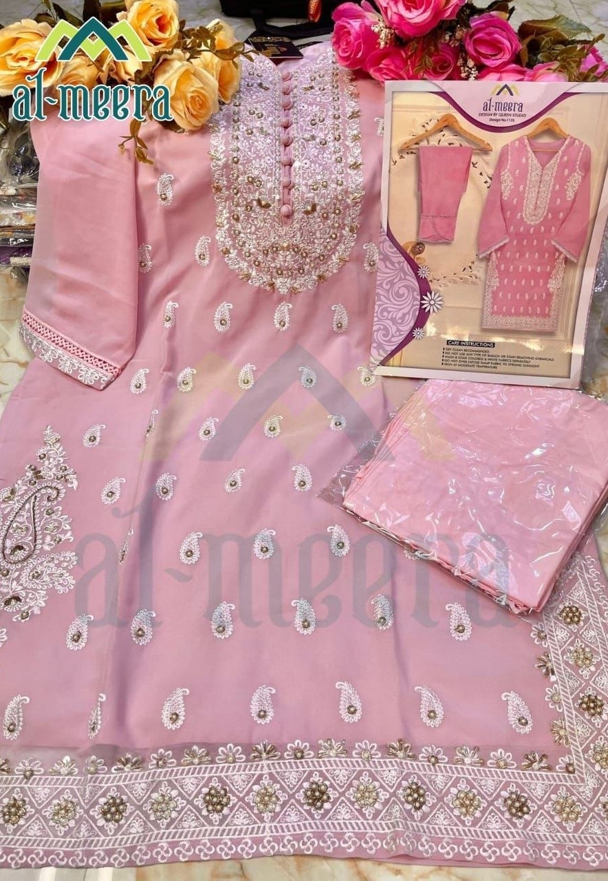 AL MEERA DN 1135 PINK KURTIS WHOLESALER ONLINE