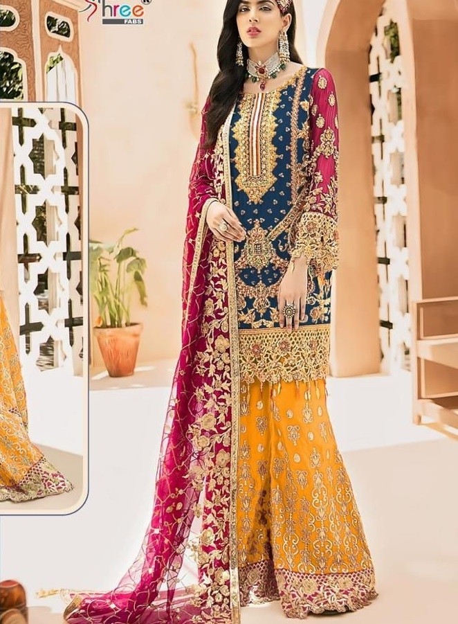 SHREE FABS S 345 B COLOURS PAKISTANI SUITS NEW LAUNCHING 