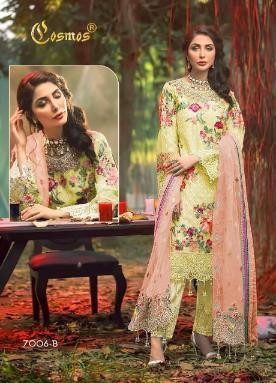 COSMOS EXCLUSIVE 7006 B YELLOW SALWAR KAMEEZ ONLINE