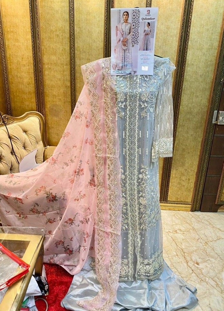 SHRADDHA DESIGNER QULAMKAR 603 100% ORIGINAL PAKISTANI DRESS