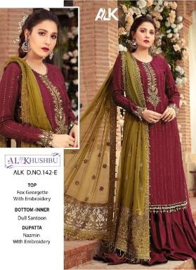 AL KHUSHBU ALK 142 E MARIA B HIT DESIGNS SUITS BEST SUPPLIER