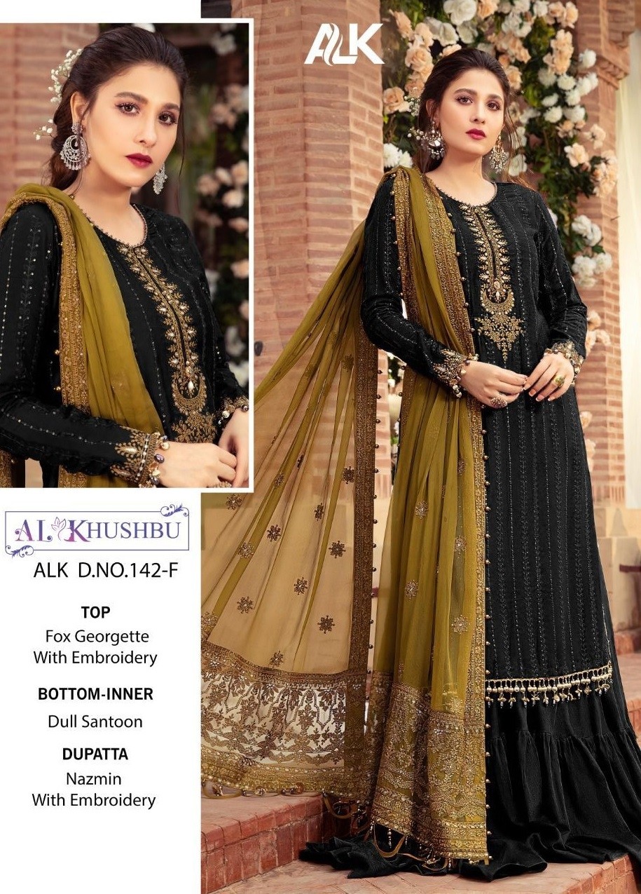 AL KHUSHBU ALK 142 F MARIA B HIT DESIGNS PAKISTANI SUITS BEST MANUFACTURER