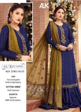 AL KHUSHBU ALK 142 D MARIA B HIT DESIGNS PAKISTANI SUITS BEST SUPPLIER