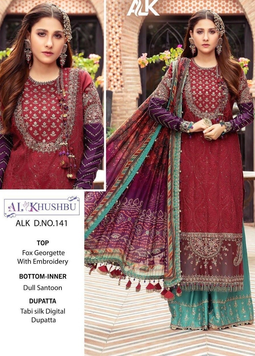 AL KHUSHBU ALK 141 DEALER PAKISTANI SALWAR KAMEEZ