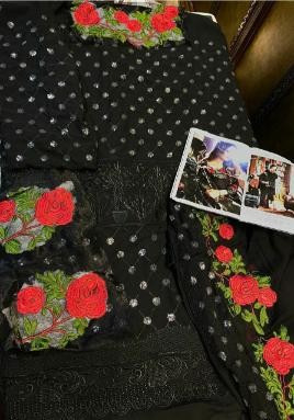 GUL AHMED BLACK PAKISTANI SALWAR KAMEEZ IN SURAT