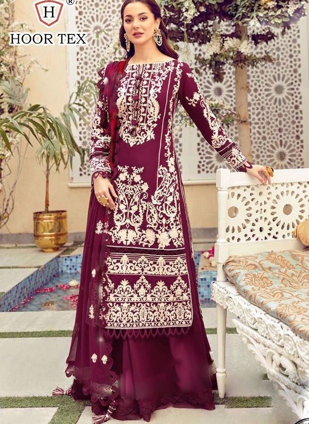 HOOR TEX 21022 B PAKISTANI SUITS LIMITED STOCK IN SURAT