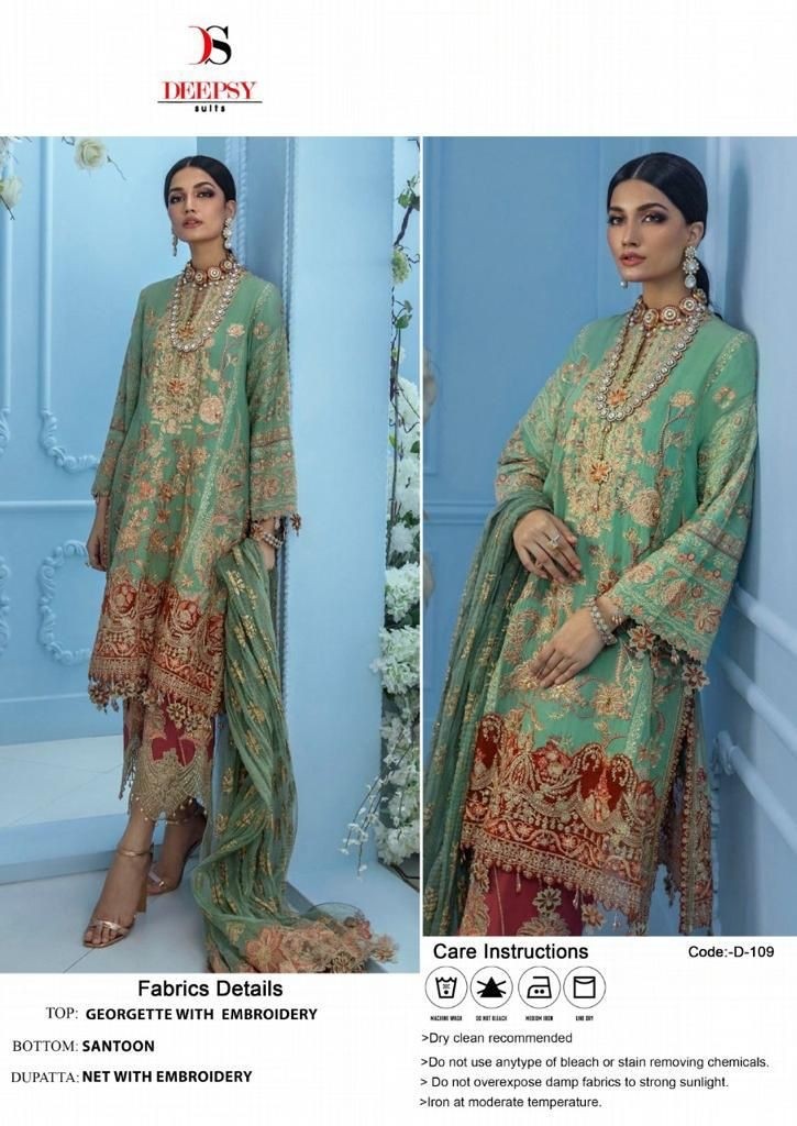 DEEPSY SUITS D 109 PAKISTANI SUITS WHOLESALE DEALER