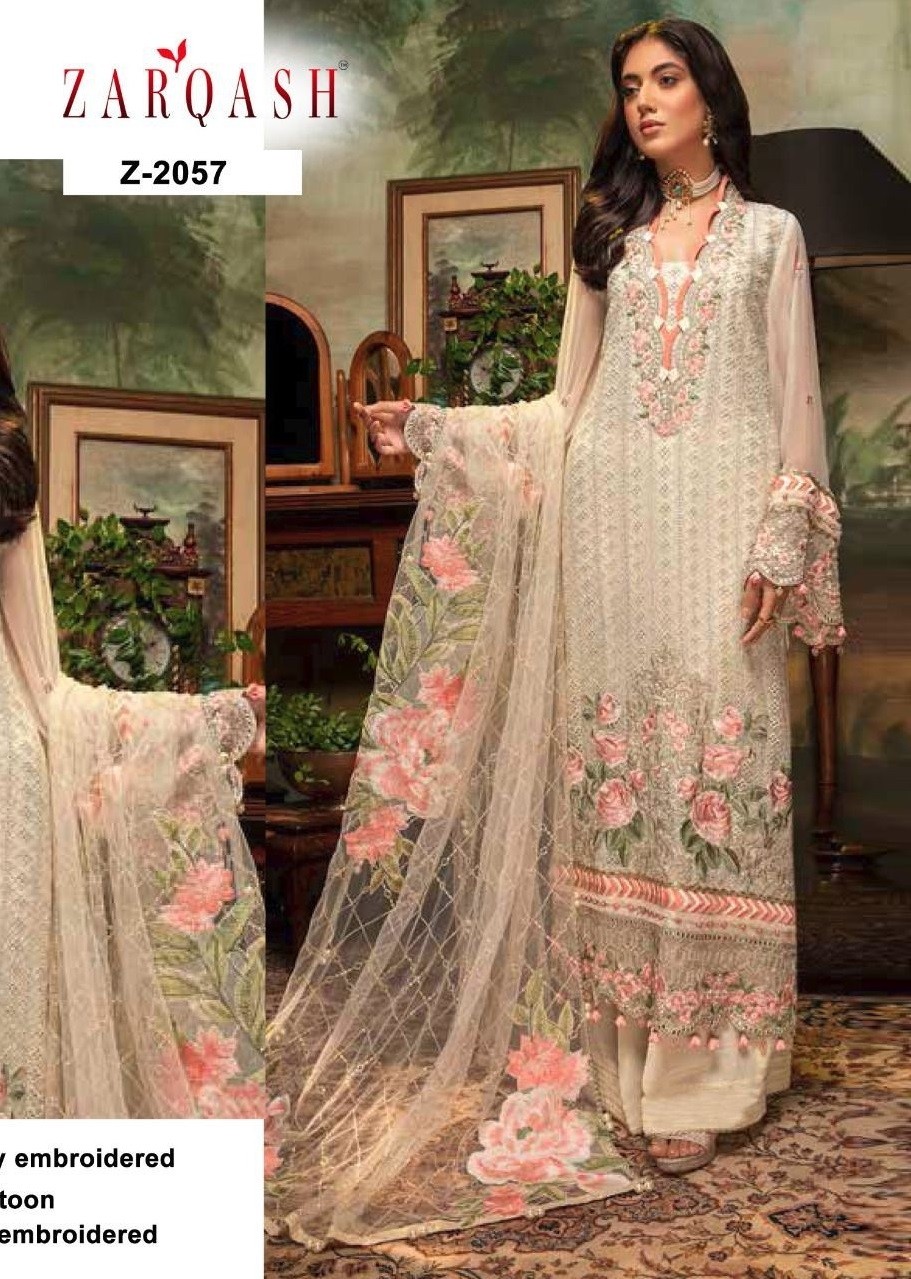 ZARQASH GUZARISH DN 2057 PAKISTANI DRESS BEST COLLECTION