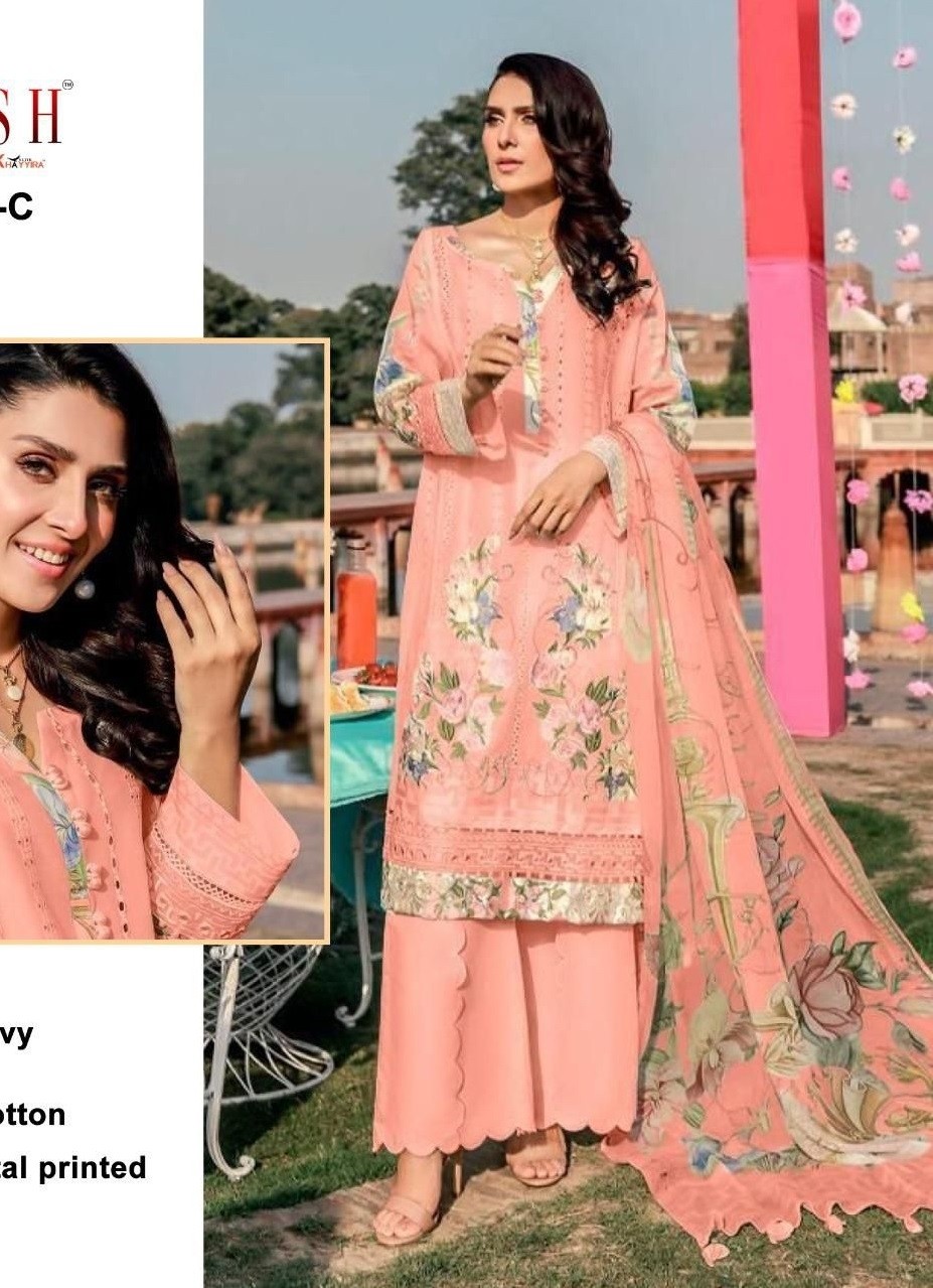 ZARQASH ROUCHE VOL 2 DN 2047 C PAKISTANI SUITS HEAVY EMBROIDERED