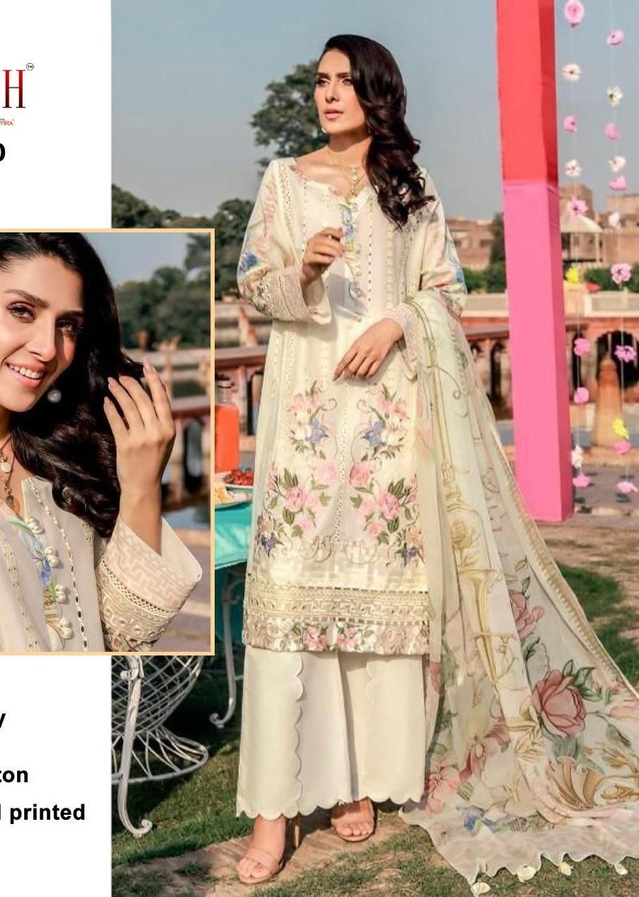 ZARQASH ROUCHE VOL 2 DN 2047 D PAKISTANI SUITS  LAWN COTTON