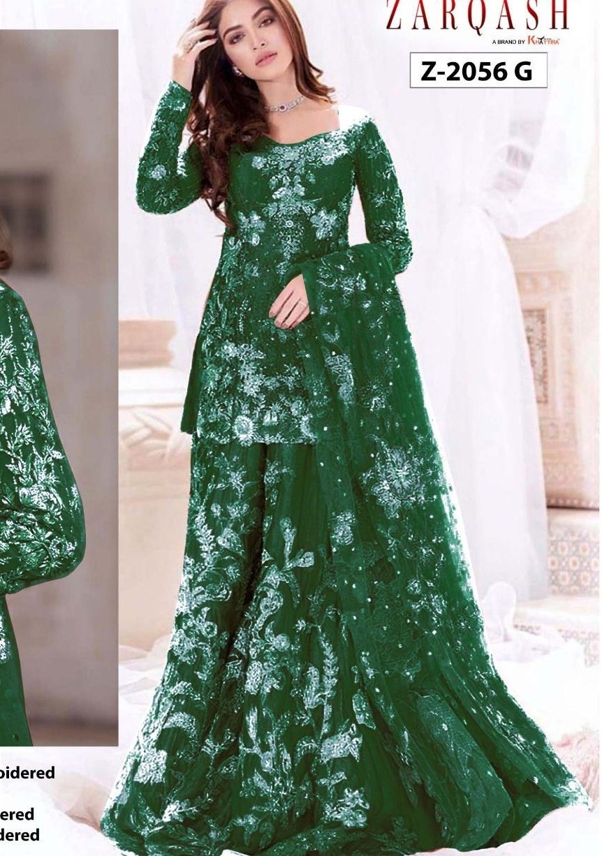 ZARQASH AMALIA VOL 3 NEW LAUNCH Z 2056 G KAMEEZ GHARARA SELLER