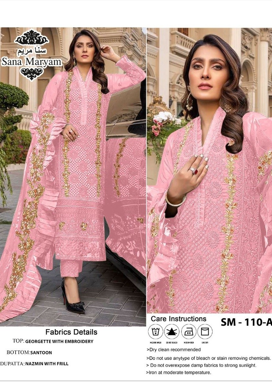 SANA MARYAM SM 110 A PAKISTANI SUITS AVAILABLE 