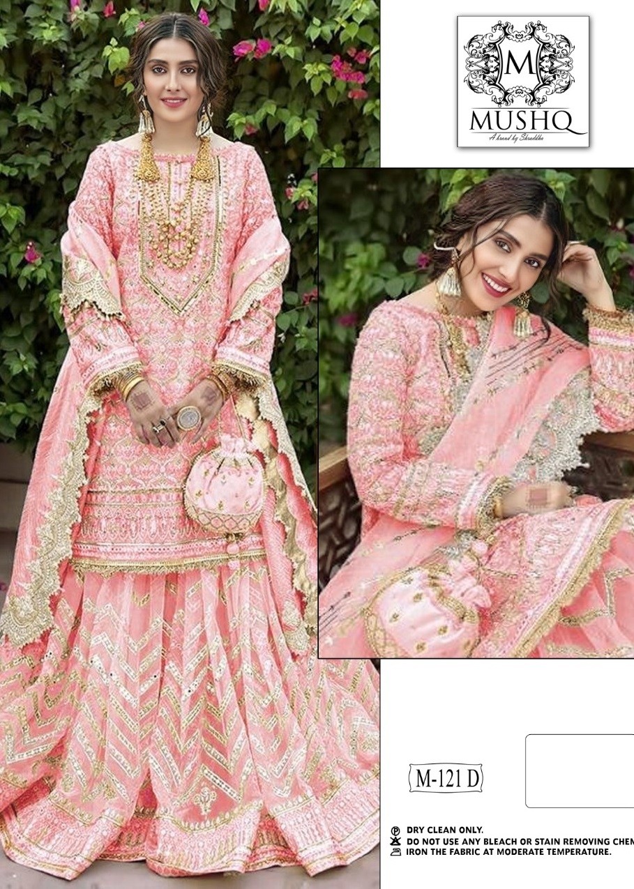 MUSHQ M 121 D BLOOMING GEROGETTE SALWAR KAMEEZ 