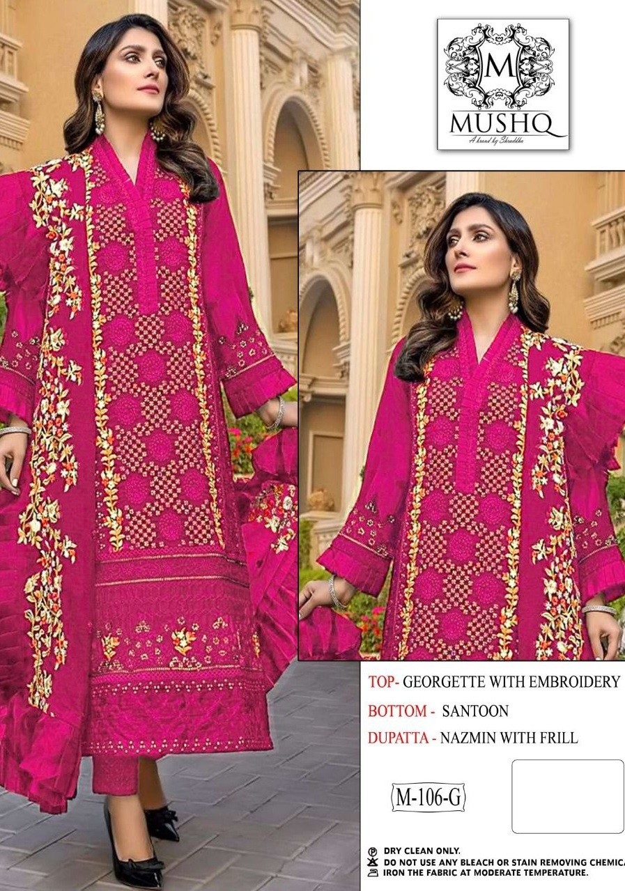 MUSHQ BY SHRADDHA M 106 G PAKISTANI DRESS MANUFACTURER