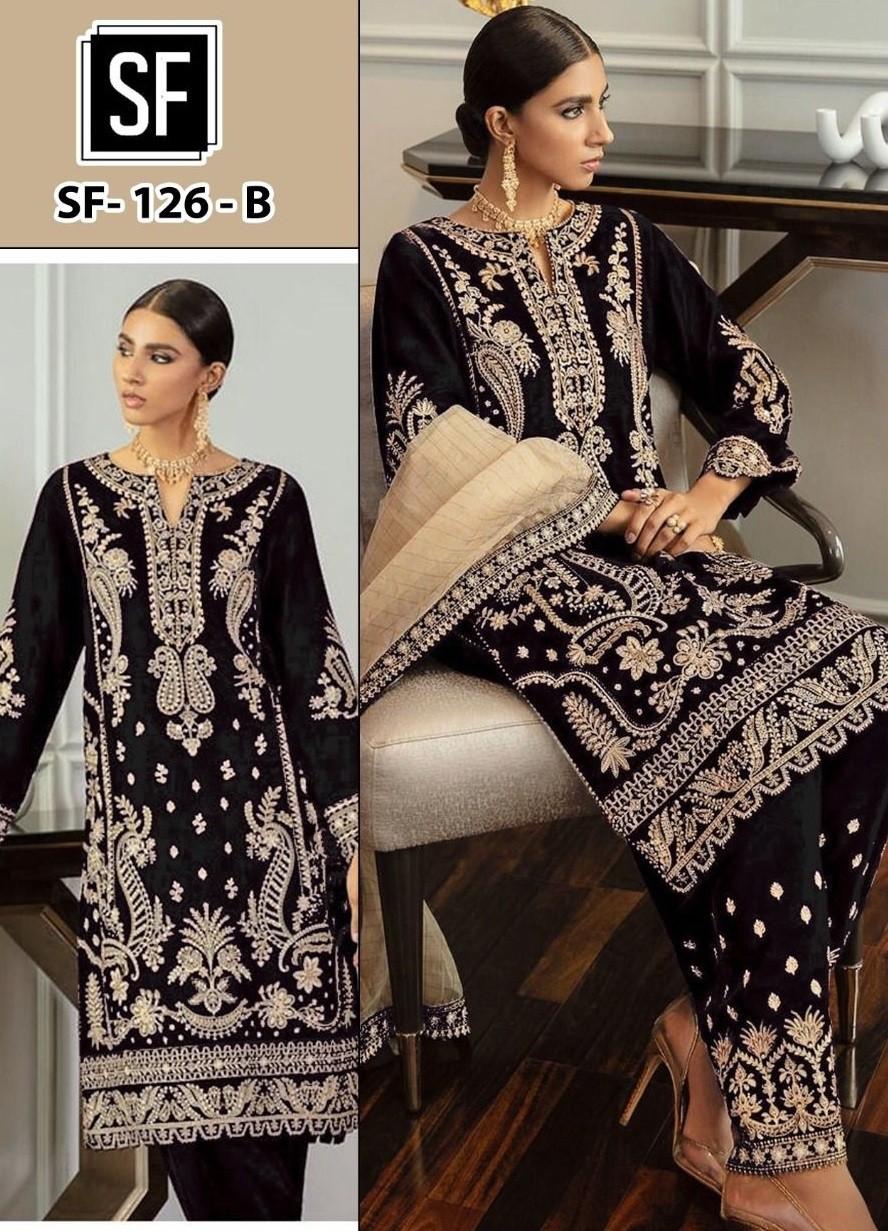 SF 126 B PAKISTANI SUITS FOX GEORGETTE 