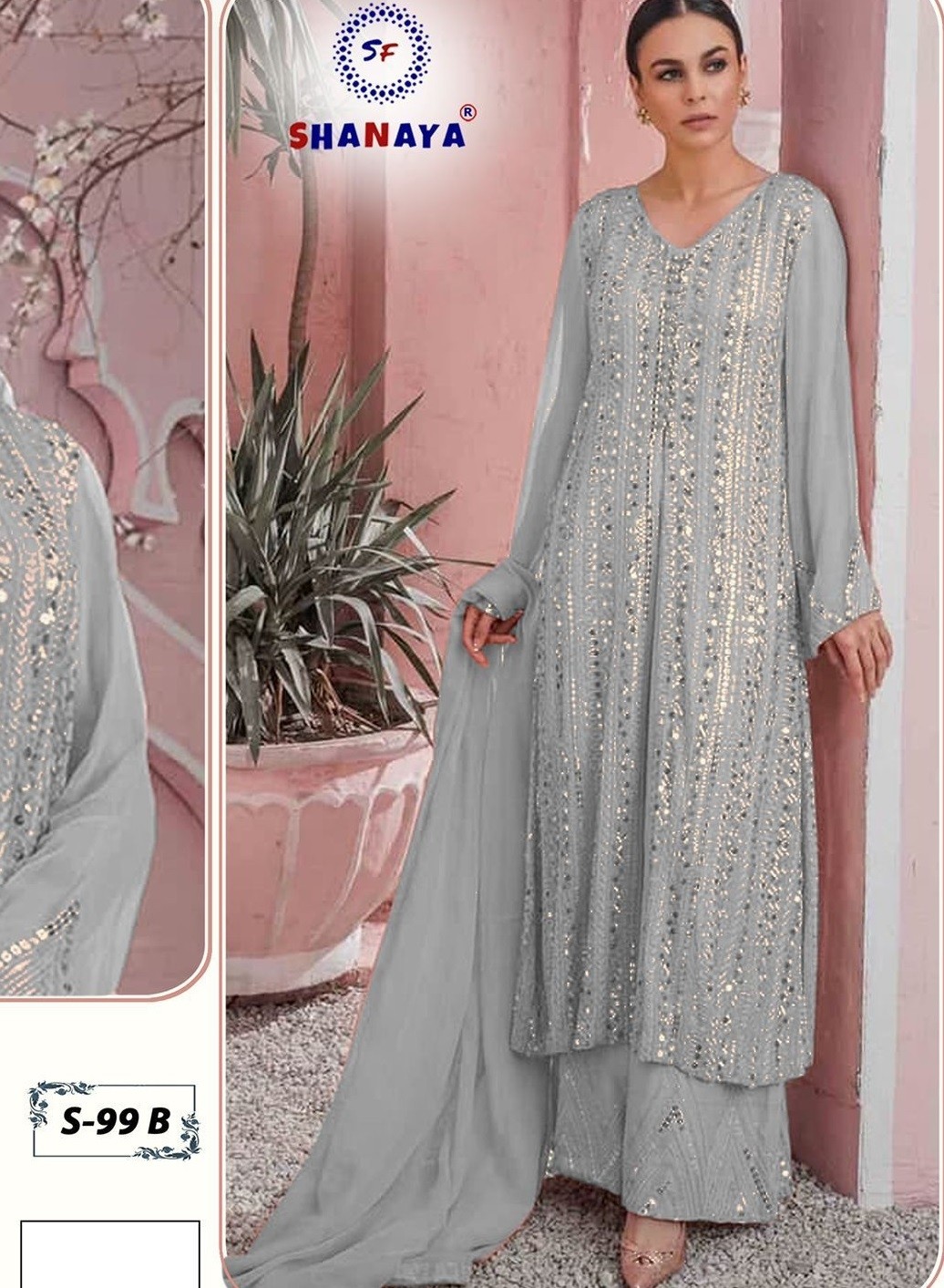 SHANAYA ROSE AYNOOR S 99 B EDITION PAKISTANI DESIGNER SUITS ONLINE