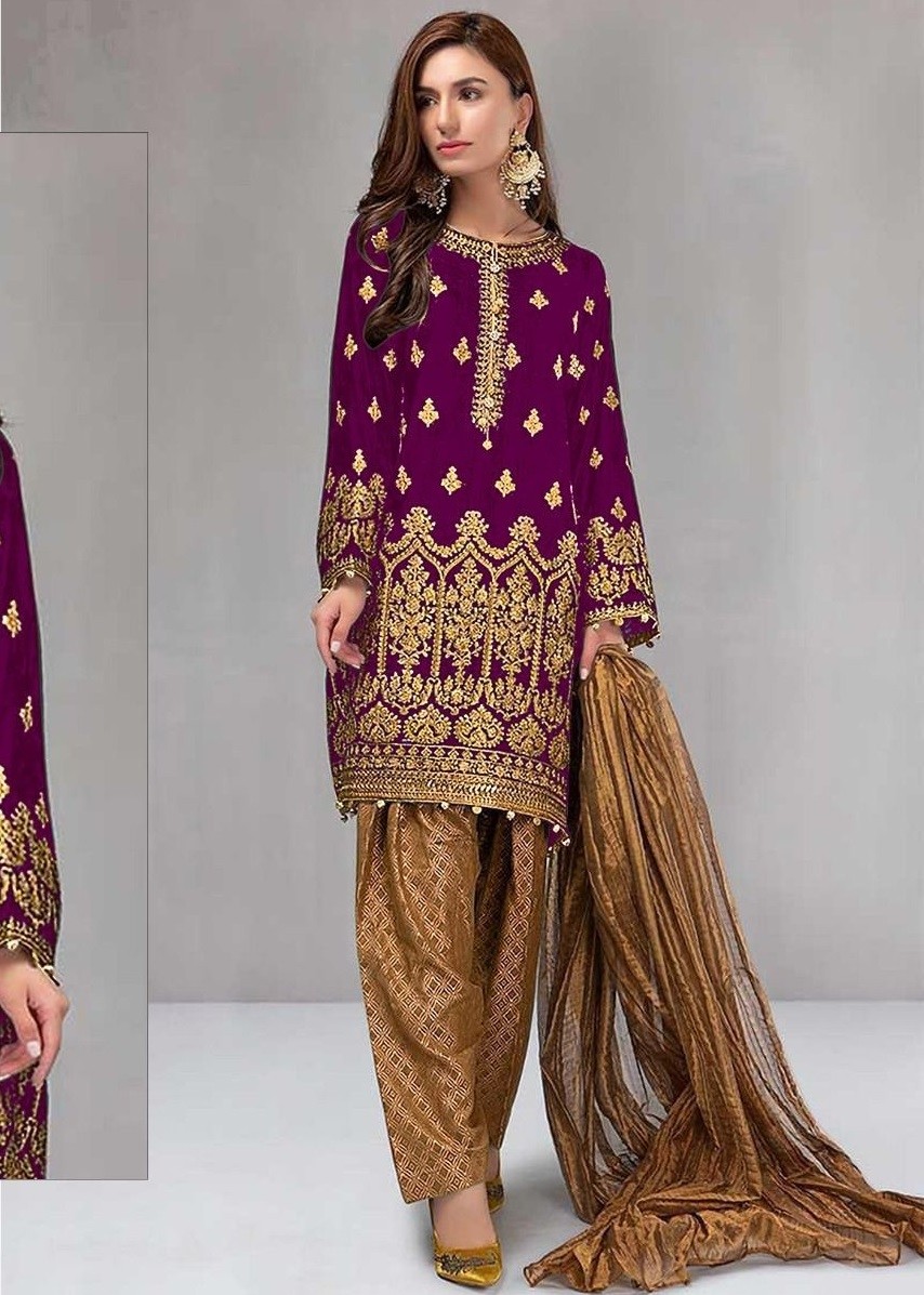 ZARQASH MARIYA B ROYAL SOIREE Z 2092 E WINE LATEST SALWAR KAMEEZ