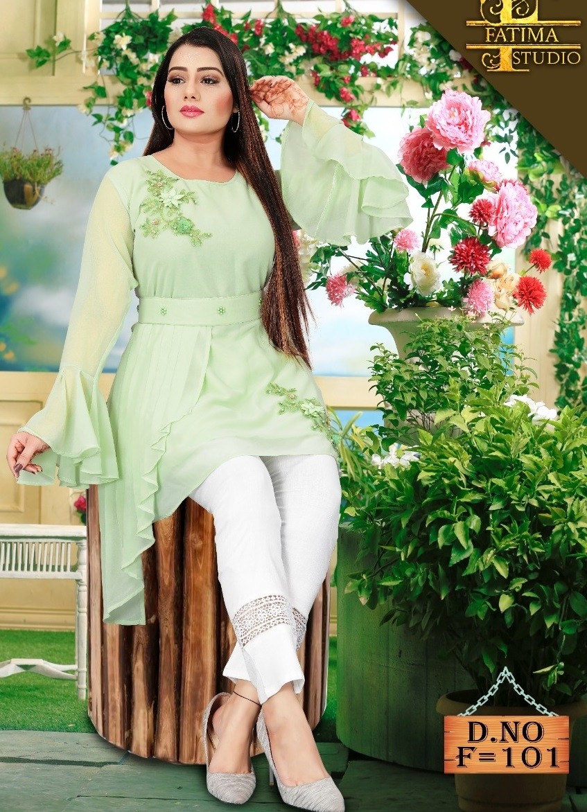 FATIMA STUDIO D NO F 101 NEW LAUNCH GEORGETTE KURTIS