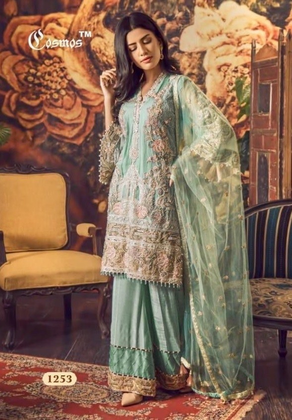 COSMOS AAYRA VOL 9 GREEN 1253 PAKISTANI SUITS AVAILABLE ONLINE