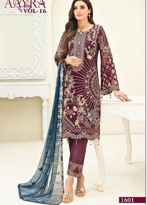 COSMOS AAYRA VOL 16 1601 PAKISTANI SUIT AVAILABALE SINGLE