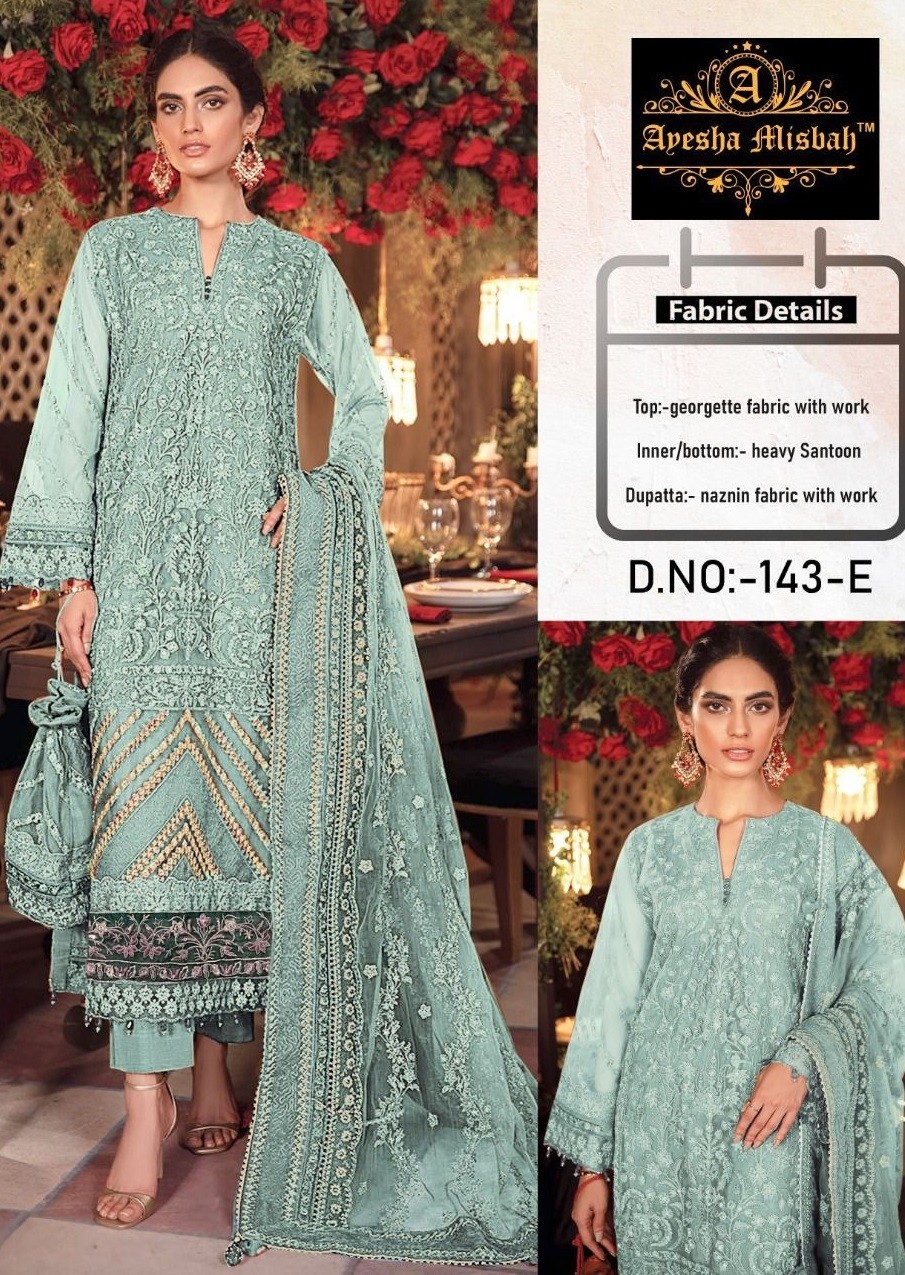 AYESHA MISBAH 143 E PAKISTANI SALWAR KAMEEZ SINGLE DEALER